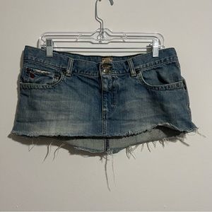 abercrombie and fitch demin micro miniskirt
